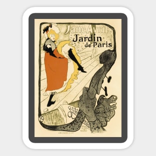 Jane Avril by Toulouse-Lautrec Sticker